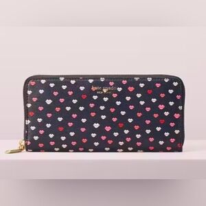 EUC Kate Spade Sylvia Lips Slim Continental Wallet